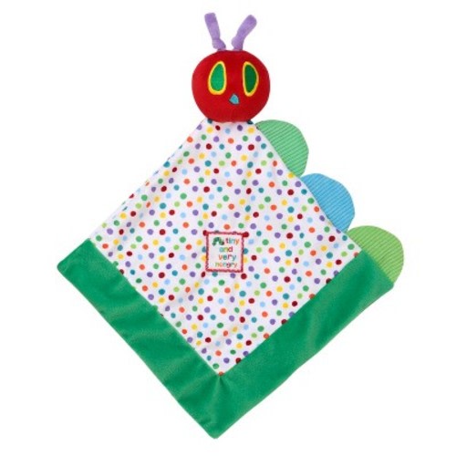 World of Eric Carle The Very Hungry Caterpillar 10 inch Squared Plush Snuggle Buddy Blanket with Rattle and Crinkle