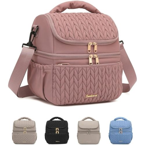 Breastmilk Cooler Bag - Large Capacity 12L & 10-Hour Insulated Bottle Cooler Bag with Detachable Divider for Tall Baby Bottles | Dual Deck Lunch Box for Women | Breast Pump Bags for Work