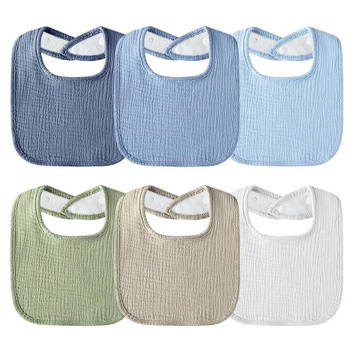 Muslin Baby Bibs Cotton Baby Drool Bandana Bibs for Baby Girls Boys Infant Newborn Toddler Drooling and Teething