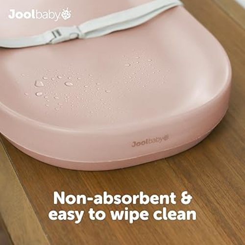 Jool Baby Waterproof Baby Changing Pad - Easy to Clean, Lightweight & Portable - Large Foam Cushion for Comfort (Rose)