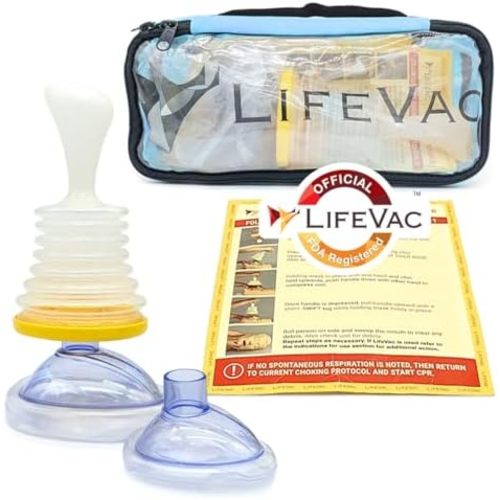 LifeVac Blue Travel Kit - Portable Suction Rescue Device, First Aid Kit for Kids and Adults, Portable Airway Suction Device for Children and Adults