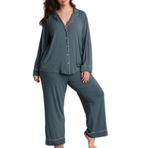 Adore Me Women's Matilda PJ Sleepwear 1X / Stormy Weather Gray.