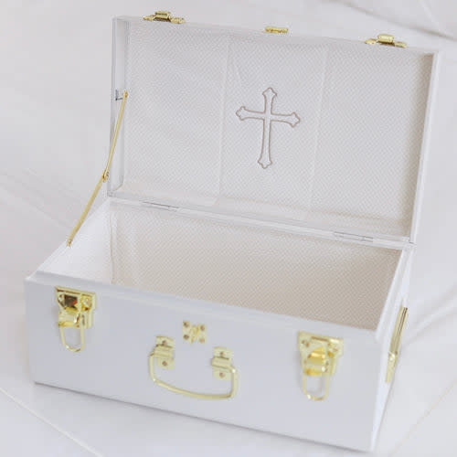 Quick Ship Cross Mini Trunk - White