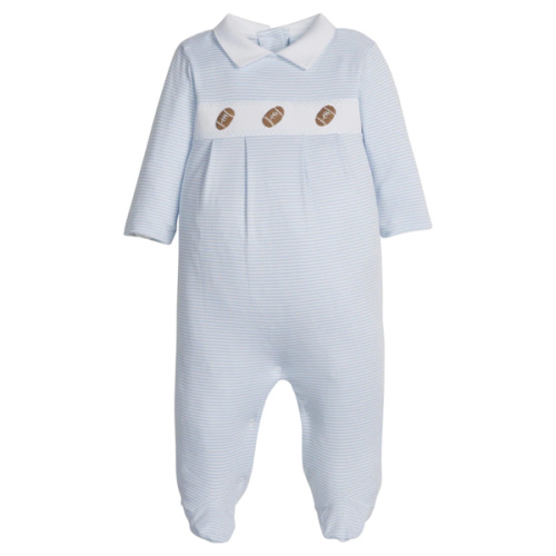 Little English Baby Boy's Crochet Footie - Football