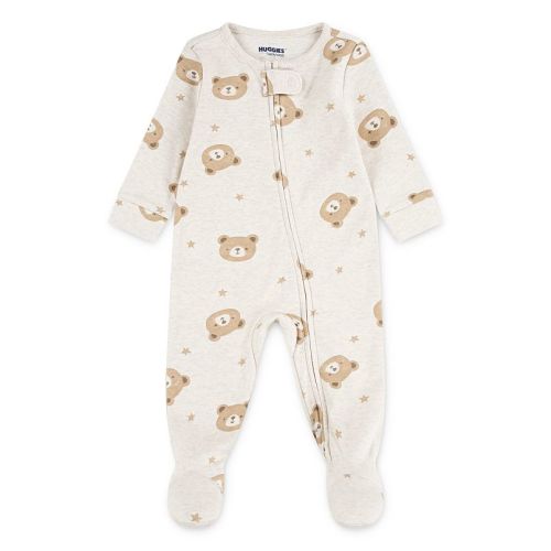 Newborn Baby Boys Huggies Babywear® 100% Organic Footed Coverall with Bear Print