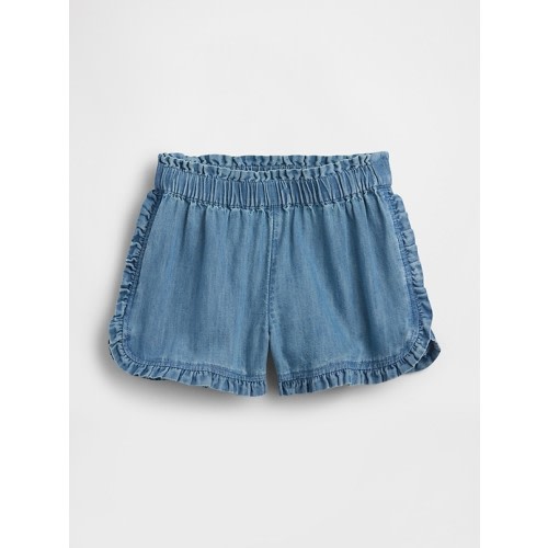 Baby & Toddler Denim Ruffle Pull-On Shorts