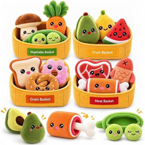 Baby Toys 6-12 Months,16PCS Montessori Food Sorting Sensory Toy Set