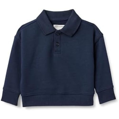 Amazon Essentials x Sofia Grainge Babies, Toddlers, and Boys' French Terry Polo Sweatshirt