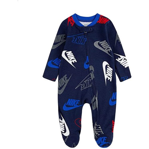 Nike Kids Baby Girl's Sportswear All Over Print Smiley Long Sleeve Footed Coverall (Infant)