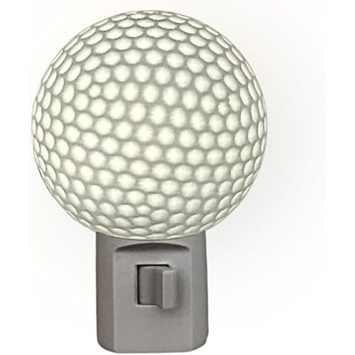 Golf Ball Night Light Wall Plug-In | Sports-Inspired Nightlight for Golfers & Sports Fans | Fun Home Decor Lighting for Game Rooms (Auto Light Sensor)
