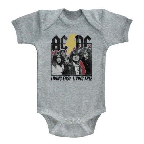 AC/DC Highway To Hell Lyrics Heather Infant Baby Romper T-Shirt