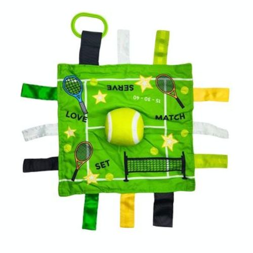 Baby Jack The Learning Lovey Tennis Ball Sports Tag Toy Sensory Soother 10" x 10""