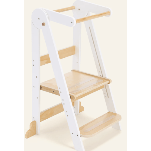 HARPPA Nordi | Foldable Toddler Tower – Compact Montessori-Inspired Standing Tower for Ages 2–6, Wooden Convertible Tower for Kitchen, Bathroom & More