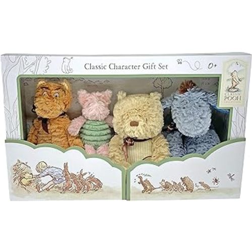 KIDS PREFERRED Disney Baby Classic Winnie The Pooh and Friends 4 Piece Plush Collector Set Stuffed Animals