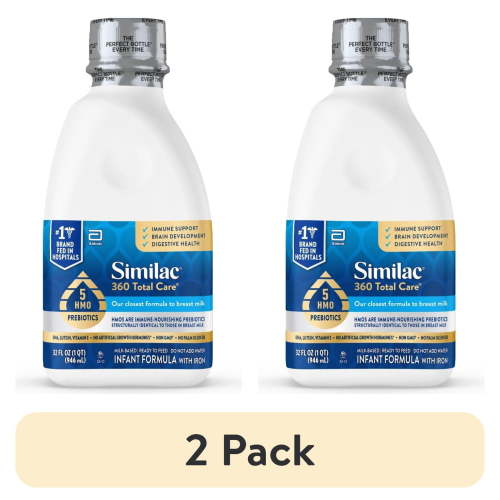 (2 pack) Similac 360 Total Care Ready-to-Feed Baby Formula, 32-fl-oz Bottle