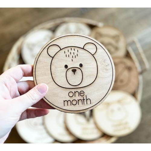 Baby Monthly Milestones Photo Prop - Woodland Animals Monthly Milestone Marker