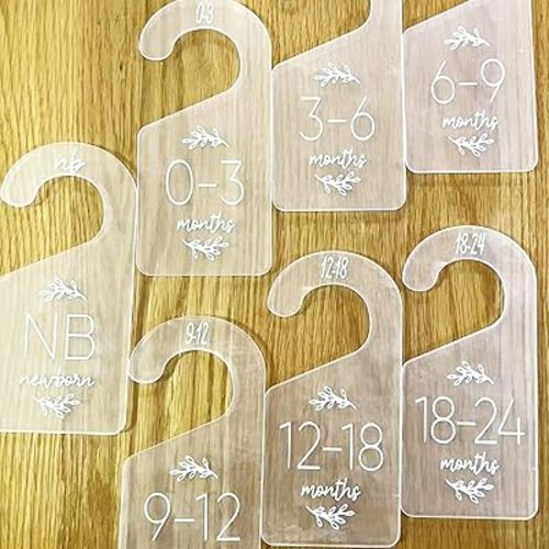 7Pcs Baby hanger Baby closet divider Closet organizer Baby clothe organizer Baby size closet dividers Clothe organizer