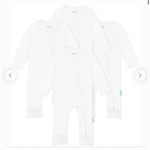 Baby Long Sleeve Romper Jumpsuit, Premium Soft Rayon One Piece Pajamas Boy Girl 2-Way Zipper Coverall Sleeper