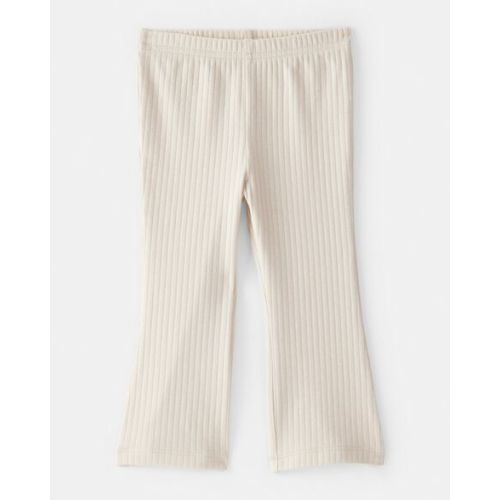 12 or 18 MONTHS Baby Girl Rib Pull-On Stretch Flare Leggings - Cream | Carter's