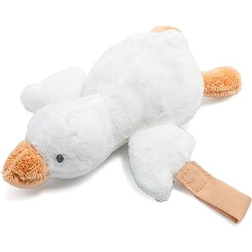 Carter's Duck Plush Rattle with Loop Teether for Infants and Babies