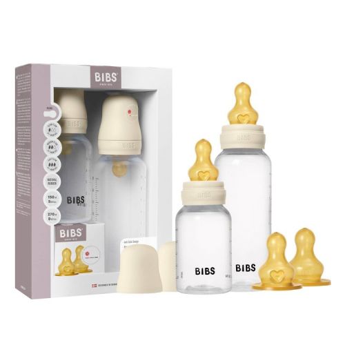 Bibs Grow and Flow Baby Bottle Round Latex Set - 5 fl oz - Ivory