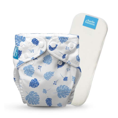 Charlie Banana Baby Washable Reusable Cloth Diapers One-Size Multicolor Tropical Blue - 1 Pack - 0.44 lb
