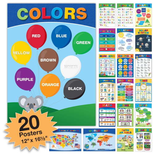 Global Printed Products Colors 16.5" x 12" Kids Posters