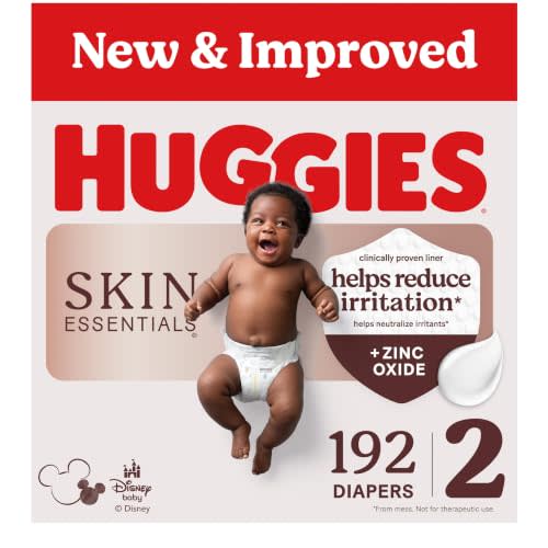 Huggies Skin Essentials Diapers Size 2, 192 Count (3 Packs of 64)