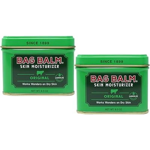 Bag Balm Vermont’s Original Pet Paw & Skin Balm – Moisturizing Salve for Dry, Cracked Paws, Noses & Rough Skin – 8 Ounce – 2 Pack