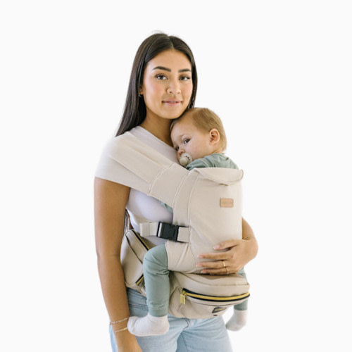 Tushbaby Hip Seat and Snug Carrier 2-in-1 Bundle - Cream Vegan Leather, Cream Snug Carrier