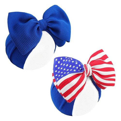 YanJie Baby Girl Headbands 4th of July, Independence Day Hair Bands for Kids, Toddlers, Infants and Newborns, Match Little Girl Outfits