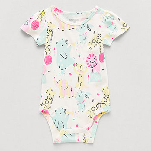 Okie Dokie Baby Girls Round Neck Short Sleeve Bodysuit - JCPenney