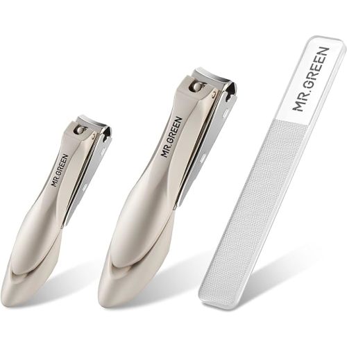 MR.GREEN Baby Safety Nail Clippers Nail Care Clippers Fingernail Cutter Newborn Baby Convenient Nail File Manicure Tools (Parent Child Nail Clipper+Nano Glass File)