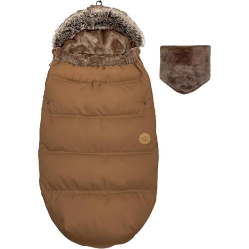 PETIT COULOU Footmuff Cover for Stroller, Bassinet & Sled – Universal Baby Bunting Bag for Newborn & Infant – Keeps Very Warm Down to -30°C – Baby Sleeping Bag 0 to 18 Months – Neck Warmer Included