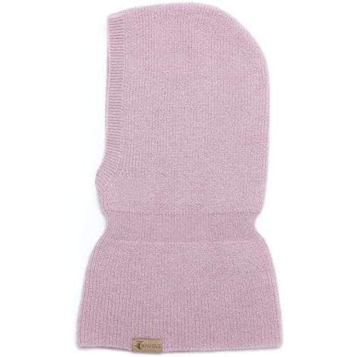 Single-Layer Knit Kids Balaclava, Cashmere, Merino Wool Balaclava - Toddler Hat - Beige, Gray, Black, Pink, Fuchsia Ages 1-3+