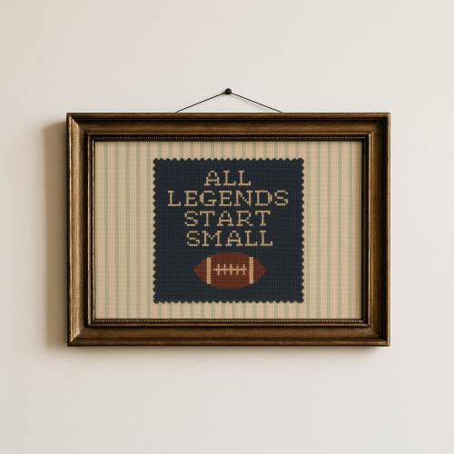 All Legends Start Small Print ∙ Vintage Sports Nursery Wall Art ∙ Digital, Print, Framed or Canvas
