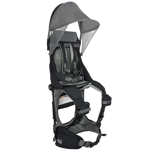 WIPHA Hiking Backpack Carrier, Lightweight Toddler Shoulder Carrier with Sun Shade, Saddle Toddler Backpack for Kids 6 Months to 2 Years Old