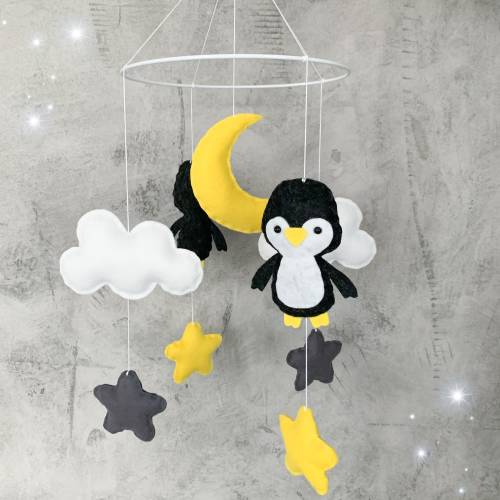 Baby Mobile Penguin Nursery Decor