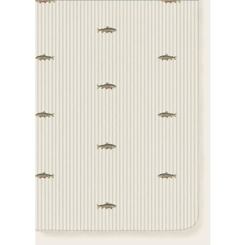 Trout Crib Sheet, Fitted Organic Cotton Jersey, 300 Thread Count, Breathable, Machine Washable, Fits Standard Crib & Toddler Bed (28" x 52" x 9"), Trout Nursery Bedding