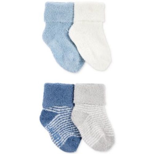 Baby Boys 4-Pk. Chenille Foldover-Cuff Booties