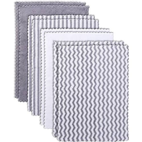 8 Pack Super Soft Baby Burp Cloths, Baby Washcloths, Ultra Absorbent Large Newborn Burping Cloth for Boy and Girl, Milk Spit Up Rags, Unisex for Baby Sensitive Skin, Grey and White, 16 × 12 Inch
