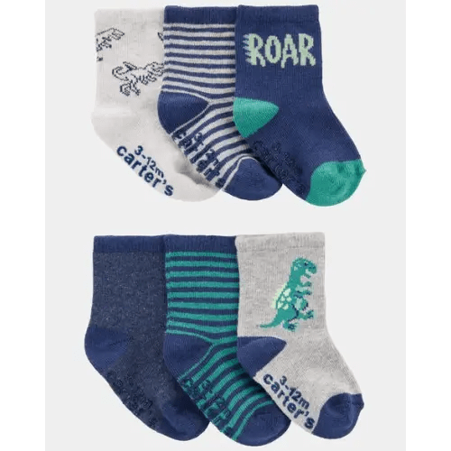 Baby Boy 6-Pack Dinosaur Socks | Carter's