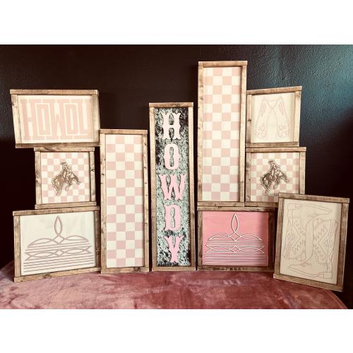 Western PINK signs  *Made to Order*