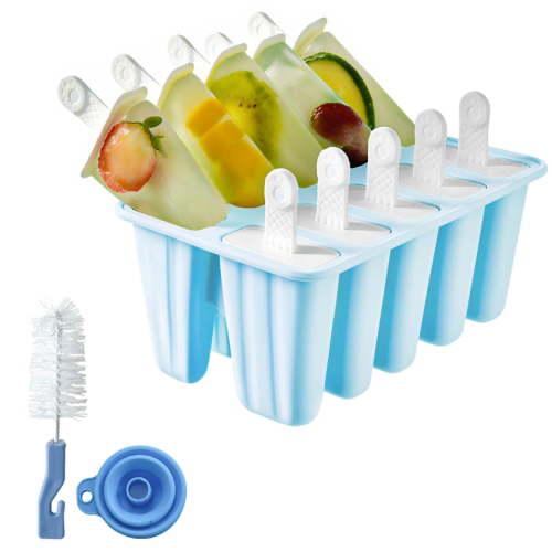 SUSWIM Popsicle Molds 10 Pieces Silicone Ice Pop Molds Popsicle Mold Reusable Easy Release Ice Pop Maker