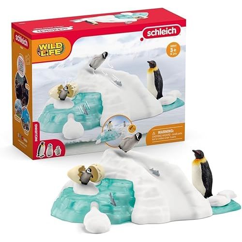Schleich Wild Life - Penguin Family Fun - Animal Toys for Kids and Toddlers Ages 3+