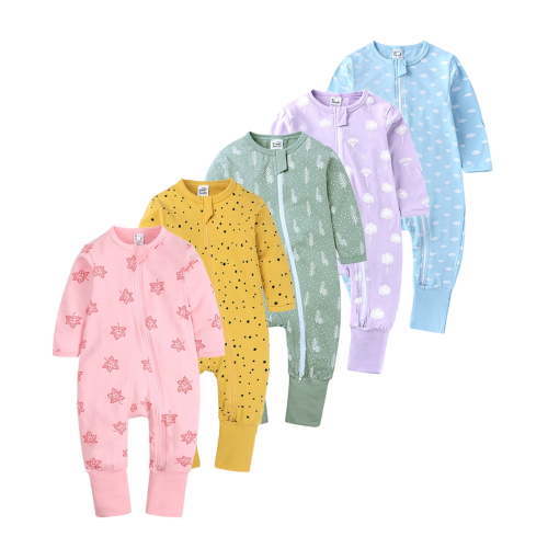 Bellafa Baby Zip-Up Footed and Footless Sleeper with 2-Way Zipper - Newborn Soft Cotton Pajamas 1-3 Years