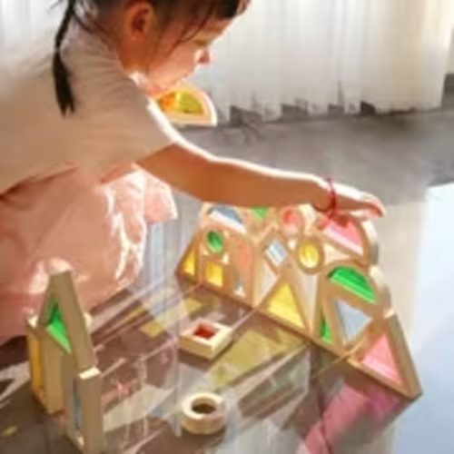 24pcs color translucent building blocks creative - Temu