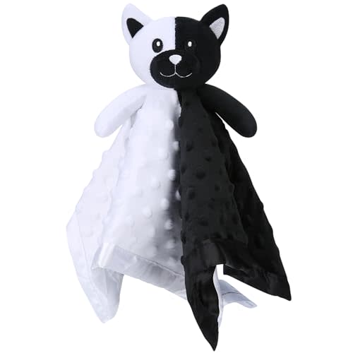 Pro Goleem Cat Loveys for Babies, Soft Security Blanket High Contrast Baby Toys for Newborn Stuffed Animals Baby Gifts for Boys and Girls, 16 Inch
