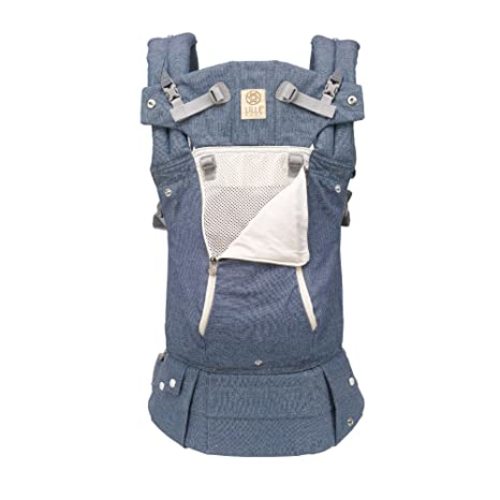 LÍLLÉbaby Complete All Seasons Ergonomic 6-in-1 Baby Carrier Infant to Toddler with Lumbar Support (7-45 Pounds), 360 Degree Baby Wearing & Multi-Position, Inward & Outward Facing (Chambray)
