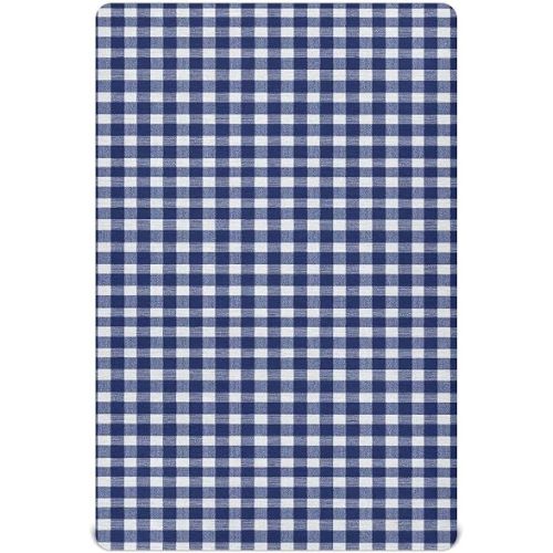 Crib Sheets Fitted Baby Crib Mattress Sheets for Crib Playard Nursery Bedding Soft Stretch Breathable Washable Navy Blue Gingham Checkered